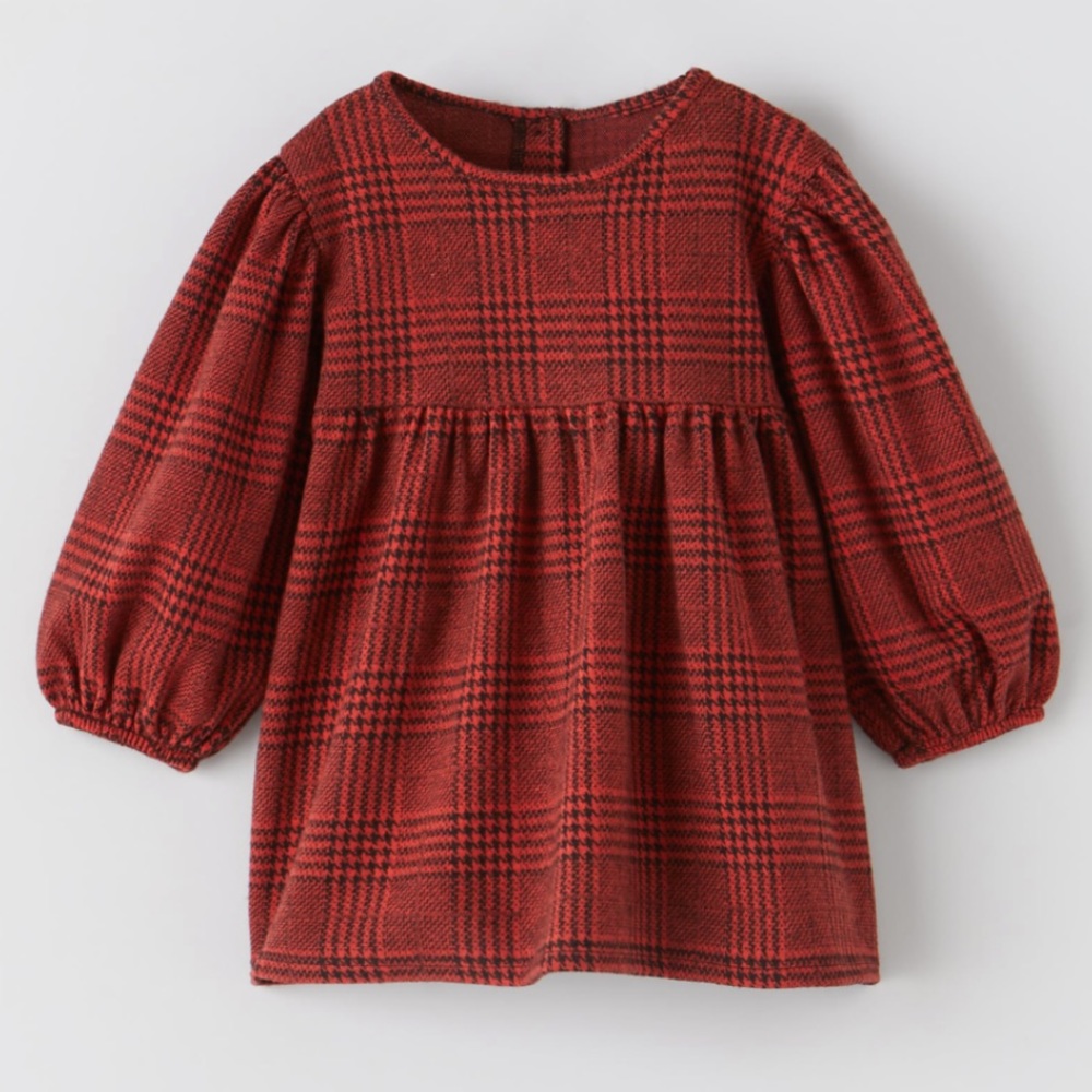 NWT Zara Baby Tartan Plaid Dress size 12-18 m